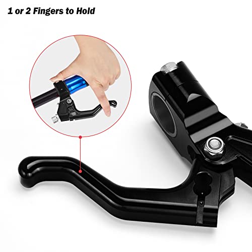 Kemimoto STUHF172900901BK Black Short Stunt Clutch Lever Universal Handlebar Left 22 Mm 7/8 Inch Compatible With Most Dirt Bike Motorcycle Compatible thumb #2