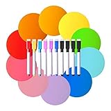 Easy Teach 20 Piece Colorful Dry Erase Circles, Removable Vinyl Dots for Organization and Decorations, Adhesive Classroom Decals for Teachers, Children, and Decor
