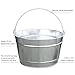 Sturdy Essentials 2 Quart (Half Gallon) Industrial Galvanized Metal Pail Bucket with Handle, 6
