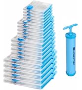 Homestrap Pack of 20 Vacuum Storage Bags with Pump (5XL, 5 Large,5 Medium,5 Small)| Airtight and ...