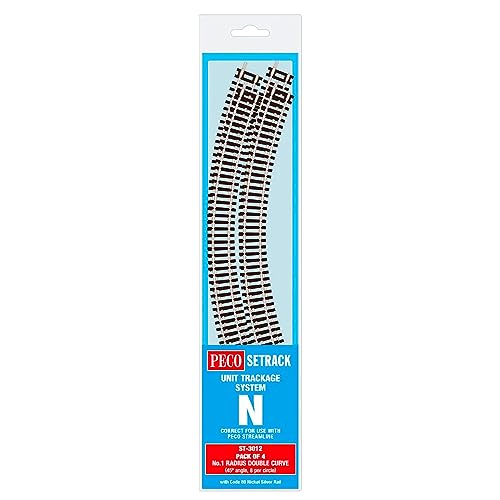 Setrack Double Standard Curve Track Radius 1 Peco ST-3012 pour éviter les déraillements