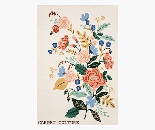 Image of Carpet Mahal Handmade Handwoven Tufted Made of 100% Soft Blended Wool Export Quality Carpets with 1 Inch Thickness (5x8 Feet) Color Multi