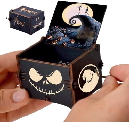 Evelure Christmas Carillon a manovella Carillon in Legno Intagliato Regali Musicali per i Fan