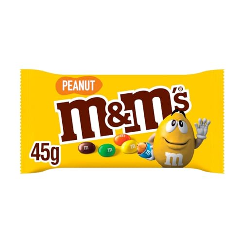 M&M's Confetti al Cioccolato con Arachidi Croccanti 24 Bustine da 45g | Confetti di cioccolato al latte con arachidi tostate, formato multipack ideale per l'ufficio e da condividere