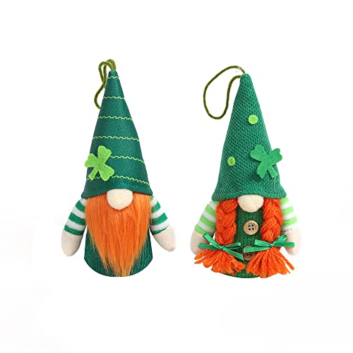 Día San Patricio Trébol Santo patrón con luz Gnomo Brillante sin Rostro, muñeca Irlandesa de Peluche Elfo Enano Ornamento trébol Verde Sombrero Verde Duende Suerte decoración de Fiesta para el hogar Cover