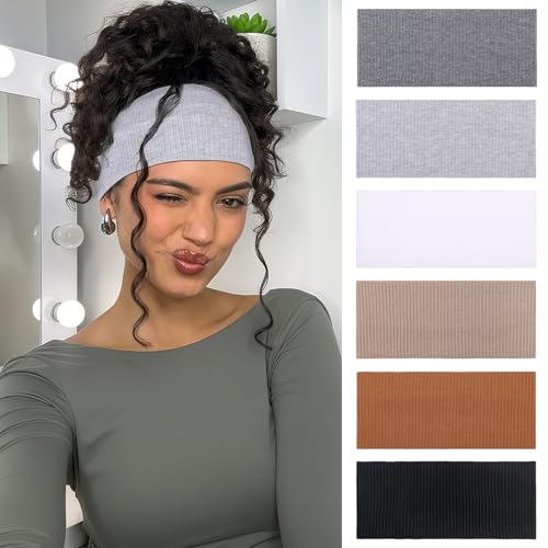 XTREND 6 Packs Knitted Wide Headbands for Women...
