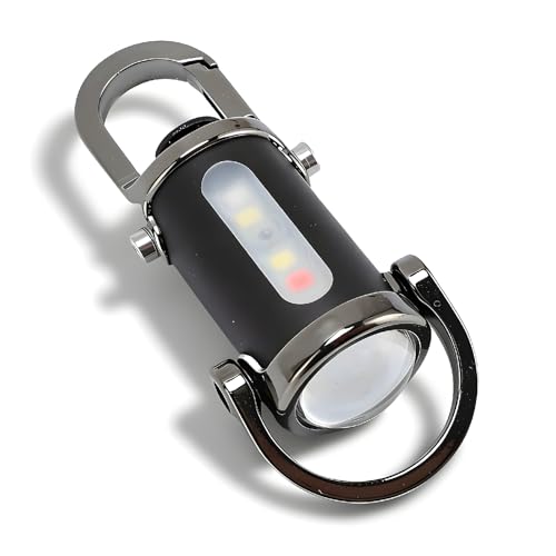 Lampe de poche porte-clés 1200 lm rechargeable Zunate avec lumière blanche rouge bleue 5 modes
