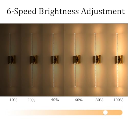Iluminación de pared interior LED en acabado oro satinado de 60cm 4