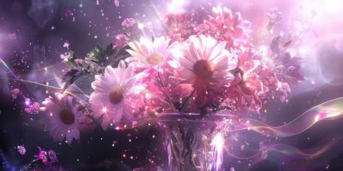 Diamond painting adulte couleur pollen pour salon lumineux