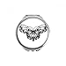 Butterfly with Ruffle Wing Hand Compact Mirror Round Portable Pocket Glass