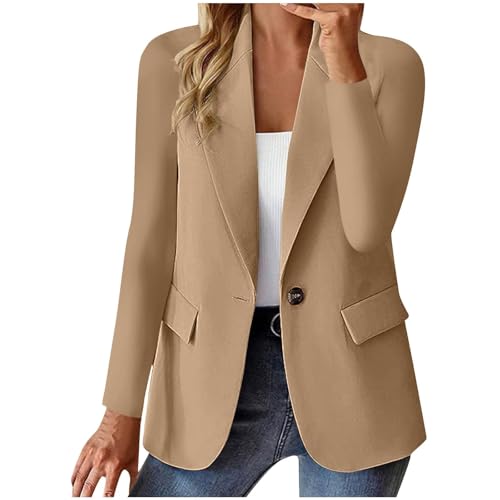 Womens Blazer Lightweight Long Sleeve Summer Jacket Casual Open Front Cardigan Notch Collar Blazers with Fake Pockets2