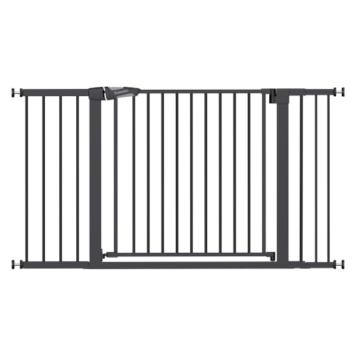 Image of Babelio 36-57 inch Extra Wide Baby Gate for Stairs No Drilling, PressGuard
