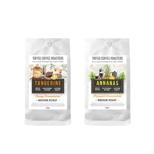 Image of Toffee Coffee Roasters | Fruit Fermented Coffee - Coffee Sample | Pack of 2x100gm (Annanas, Tangerine), Grind: Decoction Coffee Maker