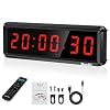 Seesii Gym Timer with Remote, 11”x 3.5”Ultra-Clear Interval Timer with LED Digital, Countdown/Up Wall Clock with…