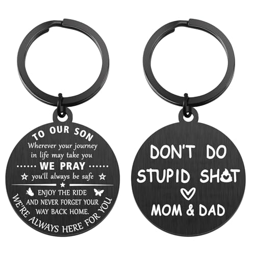 Jvvsci Inspirational Gift for Teenage Son Encouragement Keychain from Dad