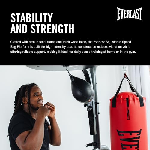 image for Everlast Adjustable Speed Bag Platform – Heavy-Duty Speed Bag Mount 