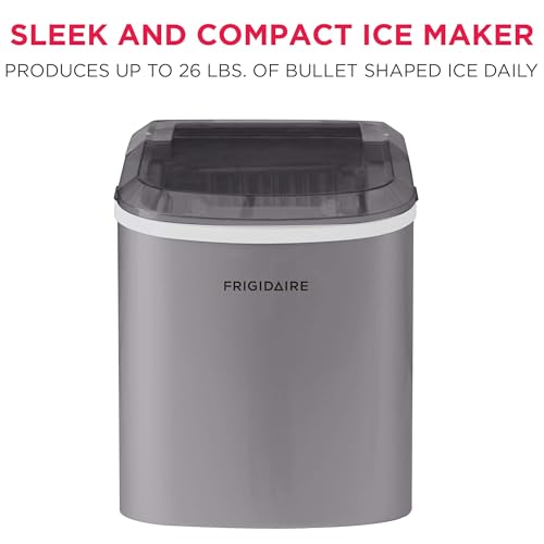Image of FRIGIDAIRE EFIC189-Silver Compact Ice Maker, 26 lb per Day, Silver
