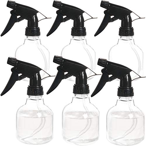 ZEJIA Plastic Spray Bottle 6 Pack 8oz Hair Sprayer Bottle Professional Empty Water Sprayer, with Adjustable Nozzle for Hair, Cleaning, Planting