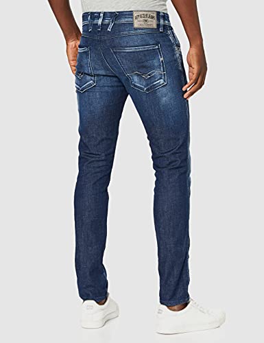 REPLAY Anbass Jeans, Dark Blue 437, 28W / 32L Uomo...