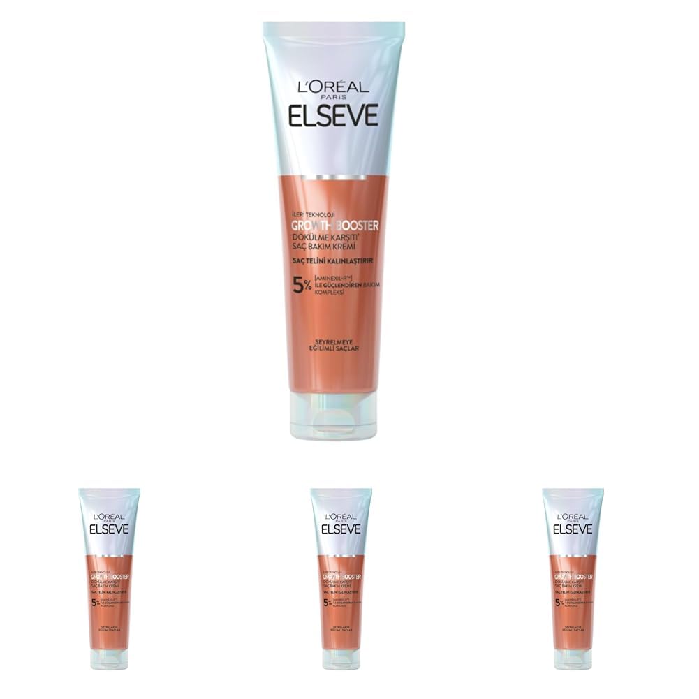 ELSEVE Growth Booster Dökülme Karşıtı Saç Bakım Kremi 150ml (4 paketi)