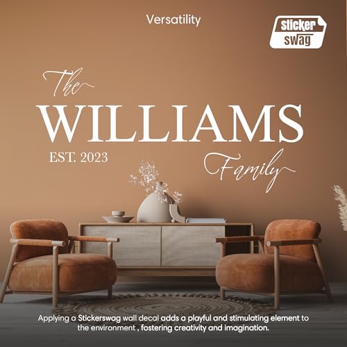 Vinilo Decorativo Personalizado Nombre Familiar Elegante miniatura 2