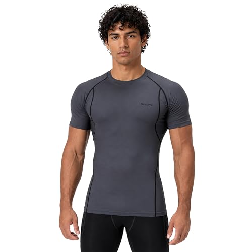 Image of DEVOPS 3 Pack Men's Athletic Short Sleeve Compression Shirts