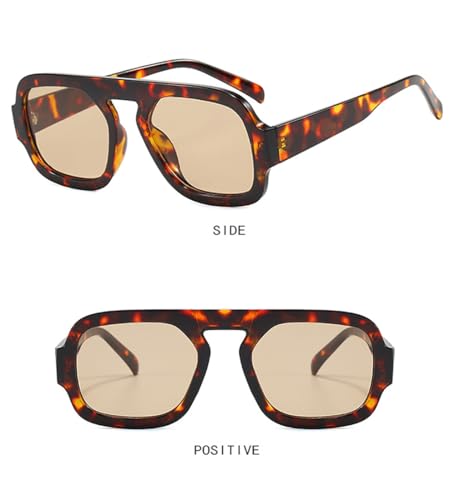 Retro Aviator Sunglasses for Women Men Square Trendy Vintage Style Shades3