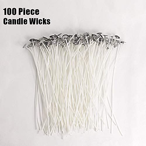 EricX Light 100 Piece Candle Wick 8" Pre-Waxed Cotton Core,for Candle Making,Candle DIY