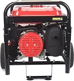 4-suwowy generator prądu 3000W Benzyna z 2 gniazdami 230V z automatycznym uruchomieniem klucza i przenośną baterią z kołami