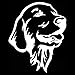 WYLYSD Adesivo per Auto 12,5 cm X 15,2 cm Cane Golden Retriever Adesivi per Auto Decalcomanie Nero/Argento C10-00337