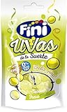 Fini Uvas de la Suerte | Gominolas de Navidad, Sin Gluten | Chuches Sabor Fresa Melón - 30 gr (Paquete de 5)