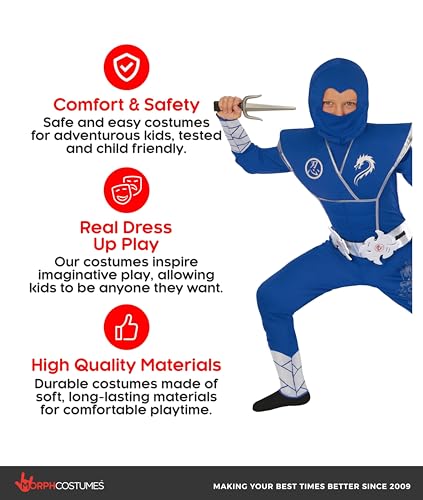 Disfraz Deluxe Ninja para Niños con Accesorio de Guerrero miniatura 4