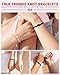 UNGENT THEM Matching Best Friend Friendship Bracelets for Women Birthday Valentines Galentines Day Long Distance Gifts Jewelry for 2 Friends Bff Bestie Woman Love Knot