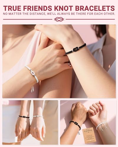 UNGENT THEM Forever Knot Friendship Bracelets Galentines Valentines Birthday Christmas Gifts for Women Friends2