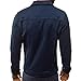 Maiyifu-GJ Men's Casual Classic Denim Jacket Slim Fit Fashion Jean Coat (navy,Medium)