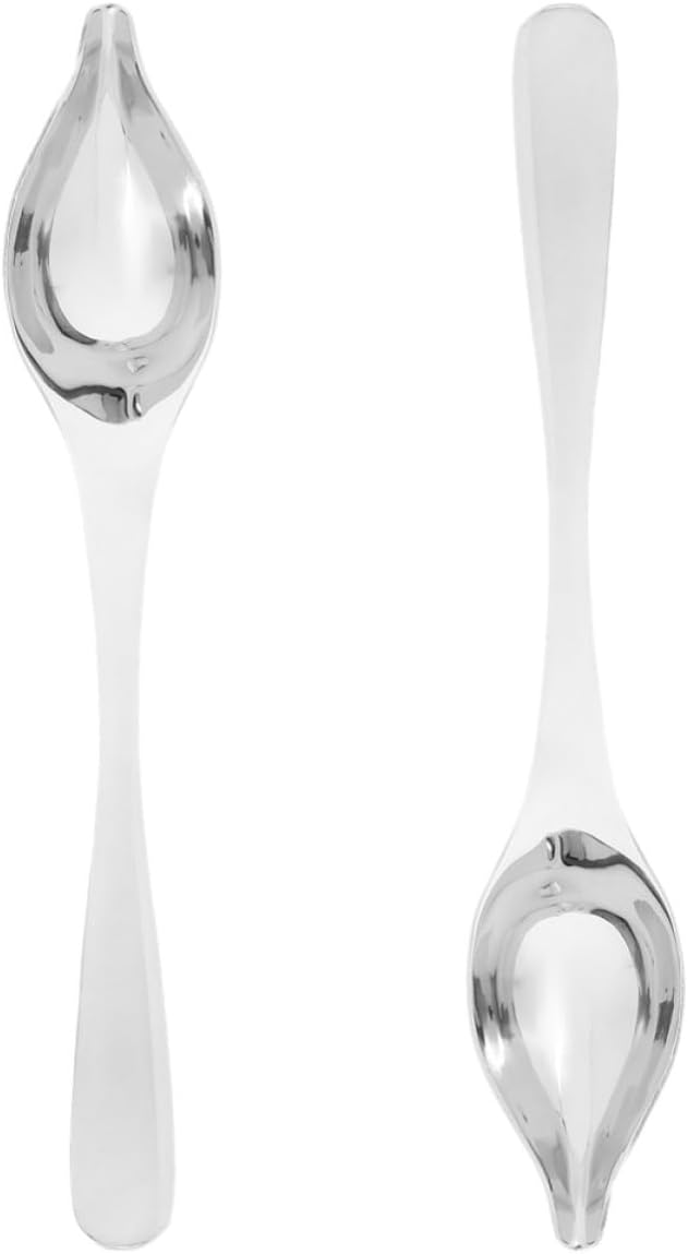 2pcs Tapered Spout Saucier Spoon Stainless Steel for Gravy
