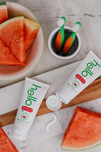 Hello 4346100175 Natural Watermelon Flavor Kids Fluoride Free Toothpaste And Mouthwash thumb #9