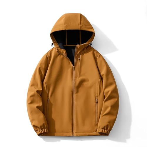 Veste polaire homme imperméable avec trenchcoat à capuche softshell
