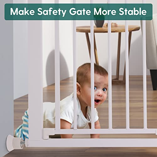 Babelio Baby Gate Extender Wall Protector, Extends 1-3.3 Inches Pet & Dog Safety Gates, 4 Pack Pressure Mounted Gates Extension Kit, Work On Doorways, Stairs And Hallways (White) #TOP5