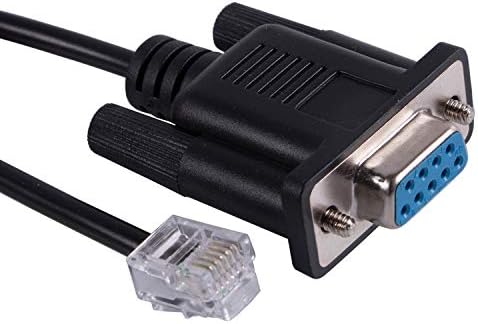 DB9 Serial RS232 to RJ12 RJ11 Adapter Cable for APC PDU 940-0144A Black