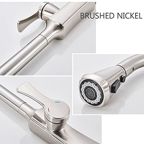 Robinet évier cuisine nickel brossé mitigeur monotrou eau chaude froide - 4
