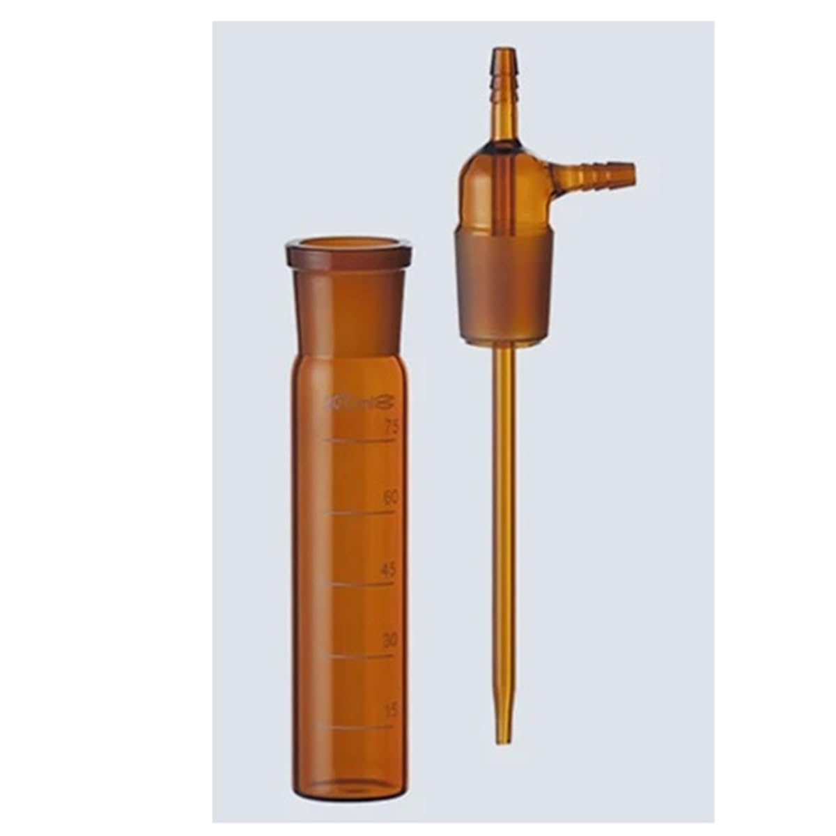 1 teil/los 10 ml/25 ml/50 ml/75 ml/125 ml/250 ml/275 ml Laborglas Aufpralldämpfer Rohr Sampler Flasche(275ml Brown)