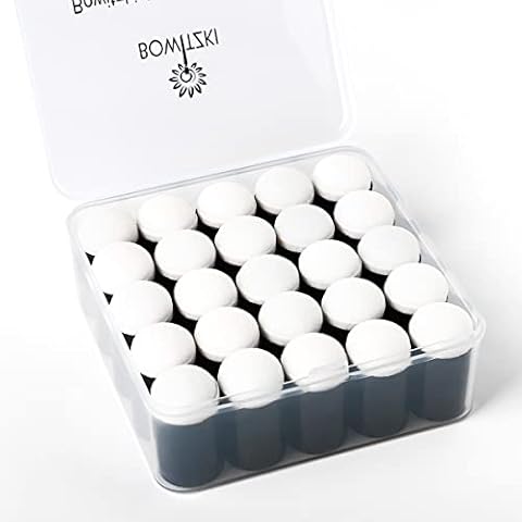 Bowitzki Finger Sponge Daubers Foam with Box Face Paint Sponges Painting Craft Set Finger Paint Drawing Chalk Fingers Painting (25 Pieces) Cover