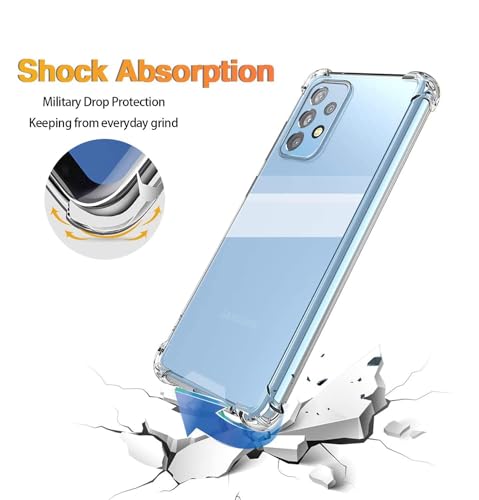 Image of BOXXO Flexible Back Cover for Samsung Galaxy A23 4G / 5G | Back Cover Transparent Clear Shockproof Case Four Corner Protection | Slim Protective Mobile Phone Cover for Samsung Galaxy A23 4G / 5G