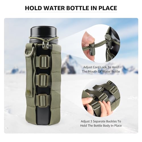 Image of Water Bottle Holder Molle Pouch Carrier,Tactical Water Bottle Pouch,Mesh Water Bag Water Bottle Holder For Bike,Tactical Molle Water Bottle Pouch,Water Bottle Holder Carriers for Walking（Multi Colors）