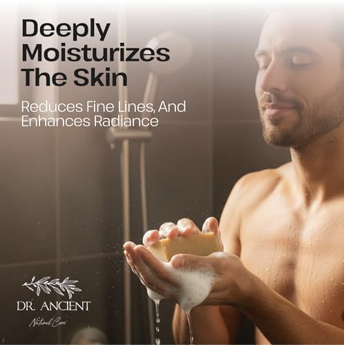 Dr.Ancient Argan Soap Bar, Organic Soap Bars Handcrafted the Traditional Way, Natural Chemical-Free, Vegan, Used for Face Wash, Body Wash, Hand Cleansing and Daily Skin Care, Gentle Cleanser