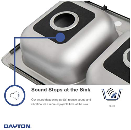 Image of Elkay DSE233194 Dayton Equal Double Bowl Drop-in Stainless Steel Sink,33 x 19
