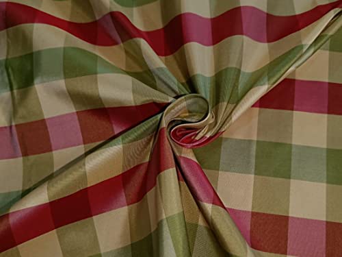 Taffetas de soie vert rouge jaune de 137,2 cm pour robe de soirée unique