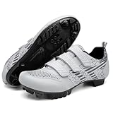 Unisex Multifunctional Outdoor Cycling Sneakers with Breathable Mesh - Lightweight Low-Top Cycling Shoe for Spin Class (Gray Mountain,8)