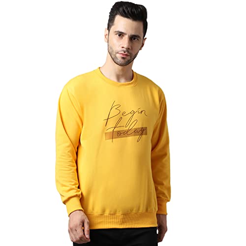 Image of Mack Jonney Fleece Round Neck Printed Sweatshirt for Men (Pack of 2)-SW RRN YLW 46 BLU 02-P